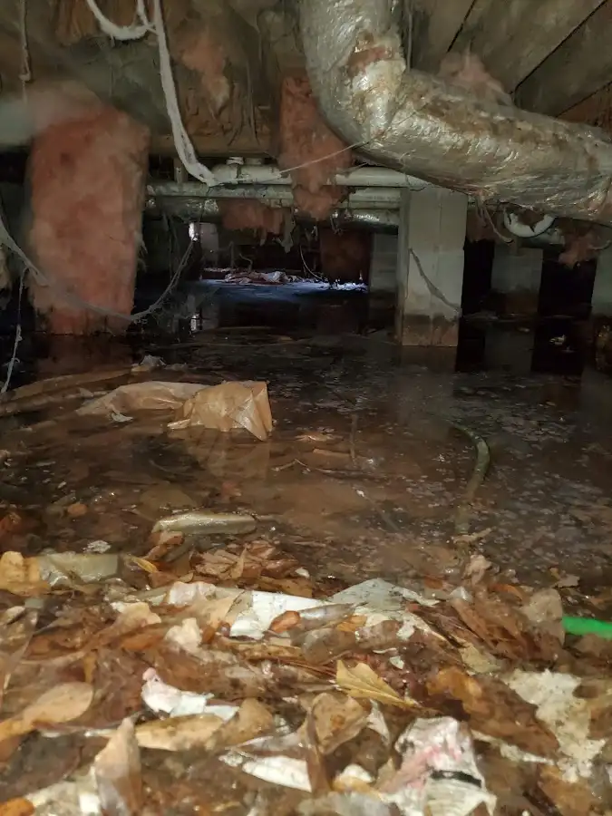 Crawl space flood assessment for Commercial Water Damage Restoration in El Reno