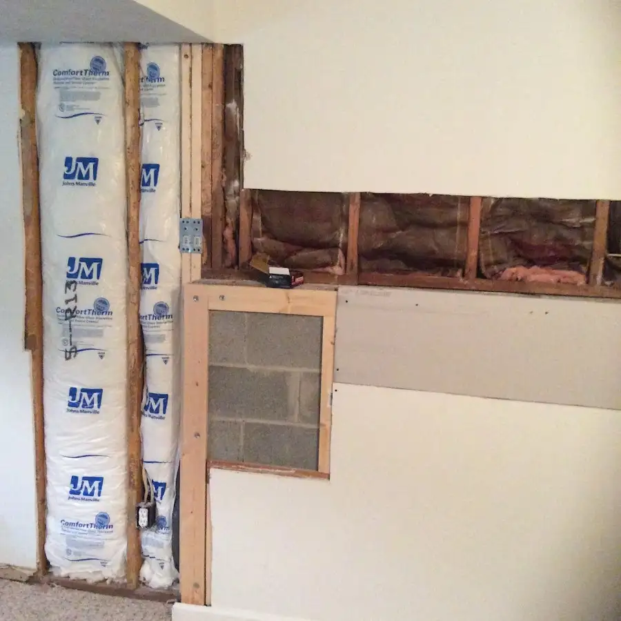 Wall insulation replacement during Contents Cleaning & Restoration in El Reno